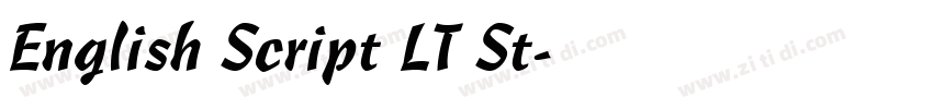 English Script LT St字体转换